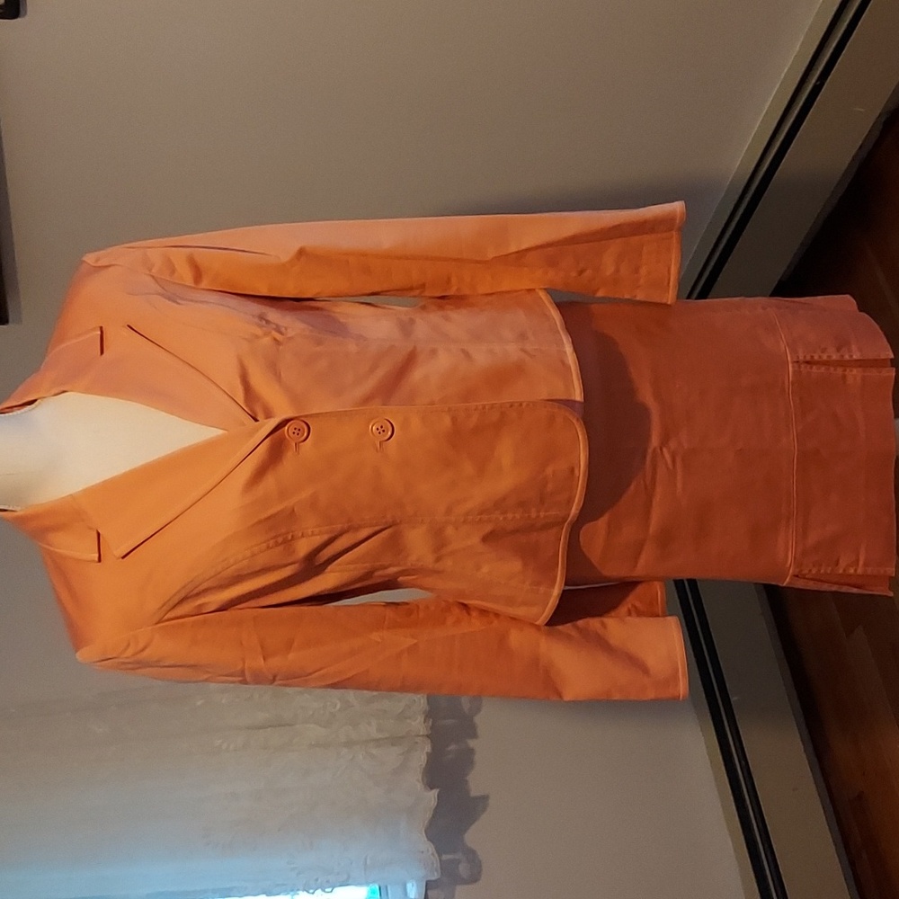 Isabel & Nina cotton suit,  orange,  size 14